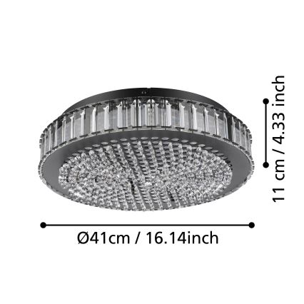 Eglo - LED Димируем плафон LED/23,5W/230V 4000K черен