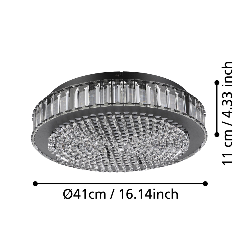 Eglo - LED Димируем плафон LED/23,5W/230V 4000K черен