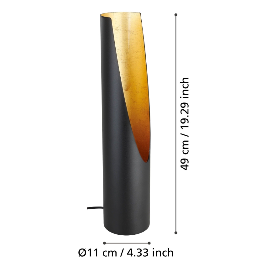Eglo - LED Настолна лампа 1xGU10/4,7W/230V черен/златист