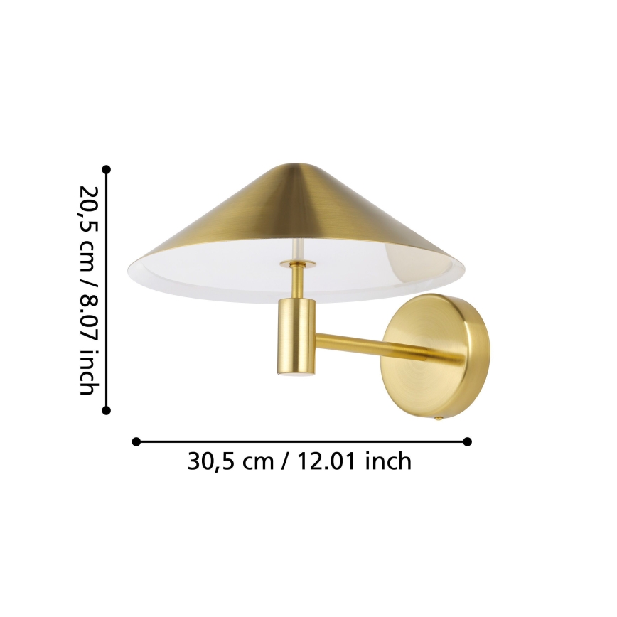Eglo - LED аплик LED/12W/230V 3000K златист