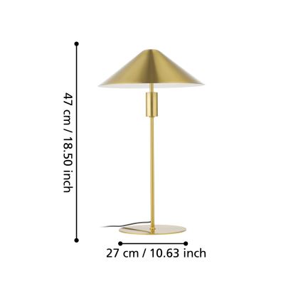Eglo - LED Димируема настолна лампа LED/12W/230V 3000K златист