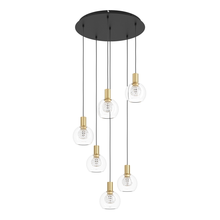 Eglo 390279 - LED Димируем пендел 6xLED/5,4W/230V 3000K Ø 54 см златист
