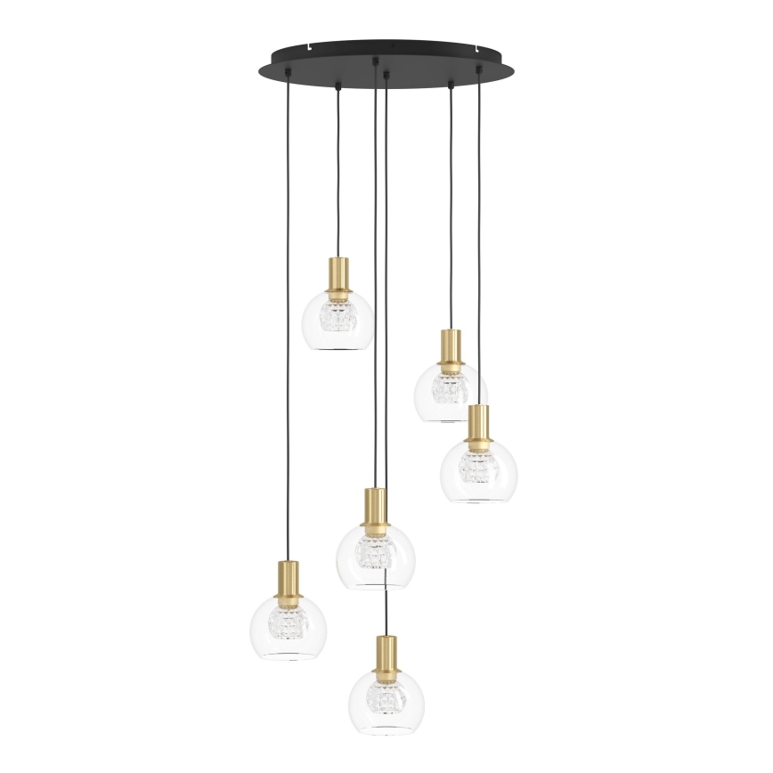 Eglo 390279 - LED Димируем пендел 6xLED/5,4W/230V 3000K Ø 54 см златист