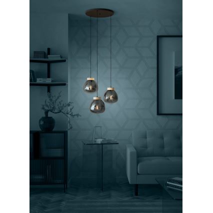 Eglo - Пендел 3xE27/40W/230V опушен