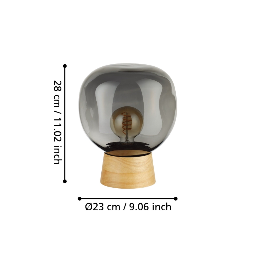Eglo - Настолна лампа 1xE27/40W/230V опушен