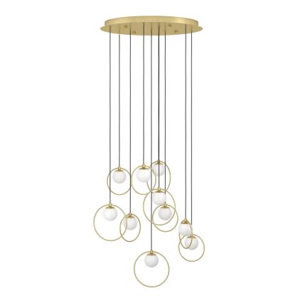 Eglo - LED Димируем пендел 10xLED/3W/230V 3000K Ø 58 см златист