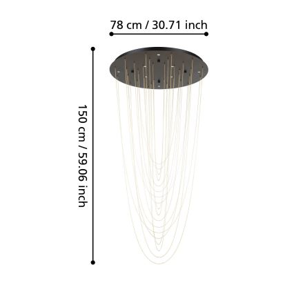 Eglo - LED Димируем плафон 8xLED/4,2W/230V 3000K