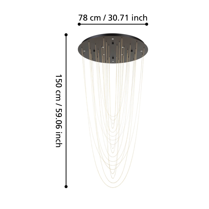 Eglo - LED Димируем плафон 8xLED/4,2W/230V 3000K