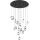 Eglo 390357 - LED Димируем пендел SINDICAT 17xLED/3W/230V черен/прозрачен