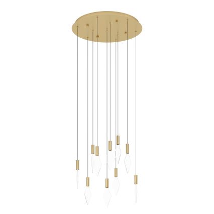 Eglo - LED Димируем пендел 10xLED/3W/230V 3000K Ø 58 см златист