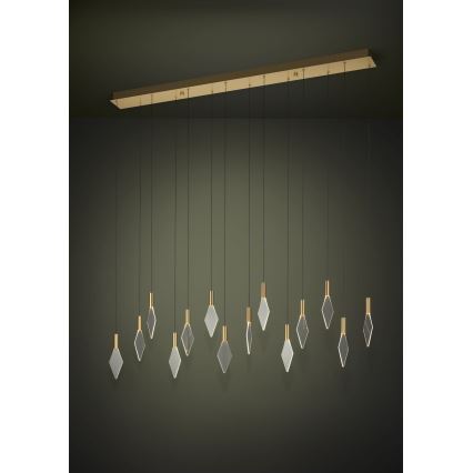 Eglo - LED Димируем пендел 14xLED/3,3W/230V 3000K златист