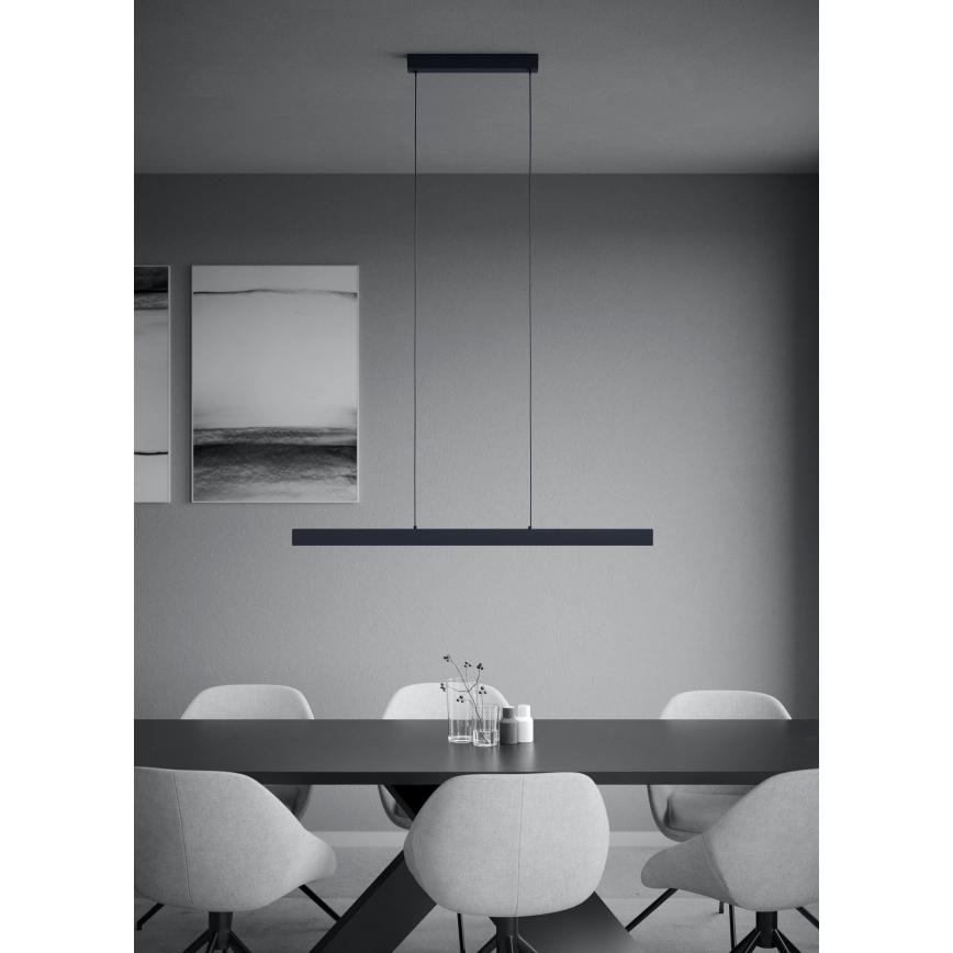 Eglo - LED регулируема висяща лампа с кабел LED/20W/230V 3000K черен