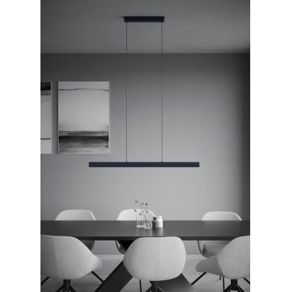 Eglo - LED регулируема висяща лампа с кабел LED/20W/230V 3000K черен