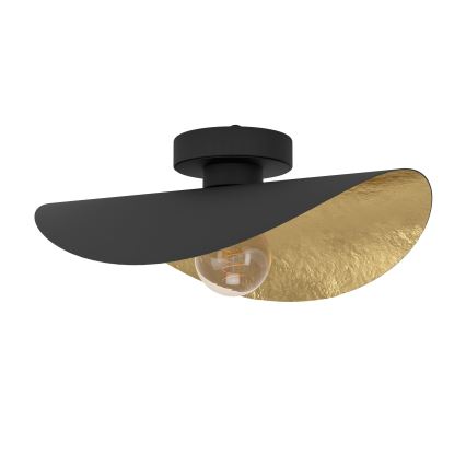 Eglo - Плафон 1xE27/40W/230V черен/златист
