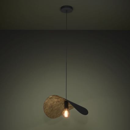 Eglo - Пендел 1xE27/40W/230V 53 см черен/златист