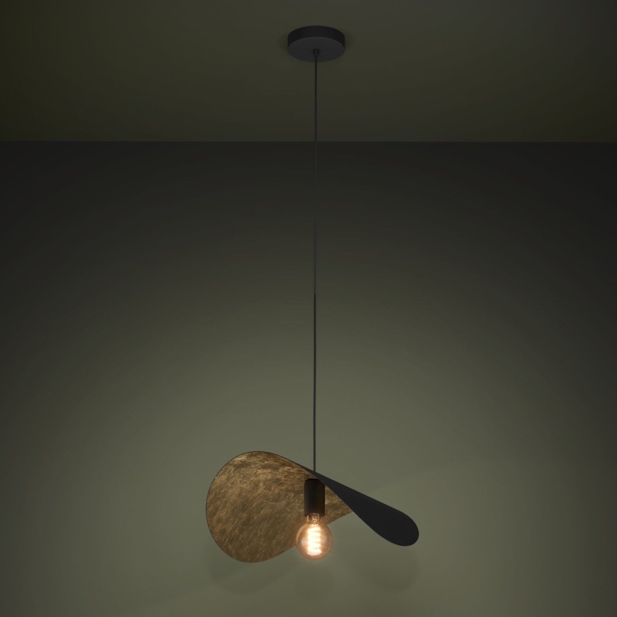 Eglo - Пендел 1xE27/40W/230V 53 см черен/златист