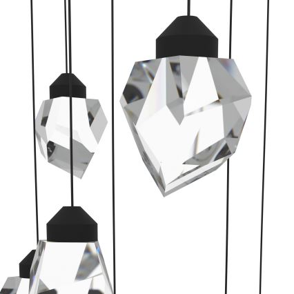 Eglo - LED Димируем пендел 14xLED/3W/230V 3000K черен/прозрачен