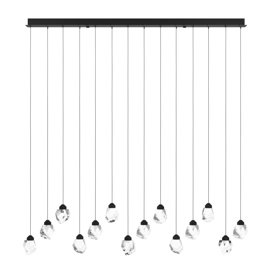 Eglo - LED Димируем пендел 14xLED/3W/230V 3000K черен/прозрачен