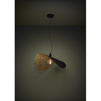 Eglo - Пендел 1xE27/40W/230V 80 см черен/златист