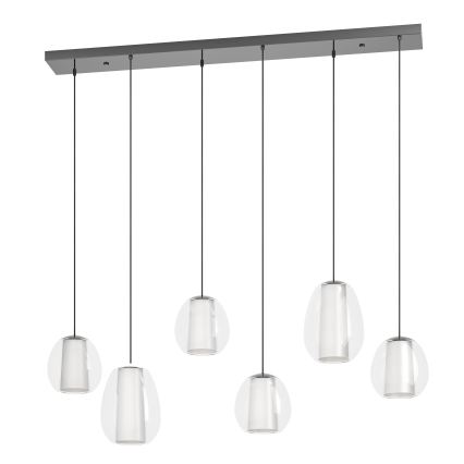 Eglo - LED димируем полилей с кабелно окачване 2xLED/7W/230V + 4xLED/5,5W + 6xLED/1,6W 2200-6500K черен хром