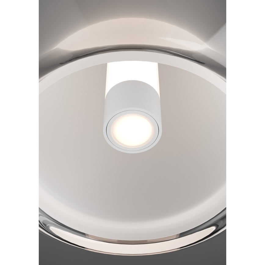 Eglo - димируема подова LED лампа LED/7W/230V + LED/1,6W лъскав хром