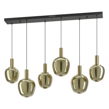 Eglo - LED полилей с възможност за димиране 3xLED/5W/230V + 3xLED/6,5W + 6xLED/1,6W 2200-6500K златист