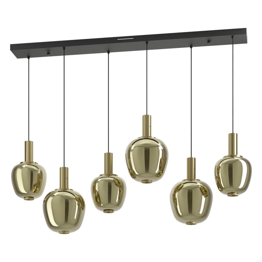 Eglo - LED полилей с възможност за димиране 3xLED/5W/230V + 3xLED/6,5W + 6xLED/1,6W 2200-6500K златист