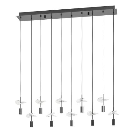 Eglo - LED полилей на кабел 10xLED/2,6W/230V 2200/3000/4000K лъскав хром