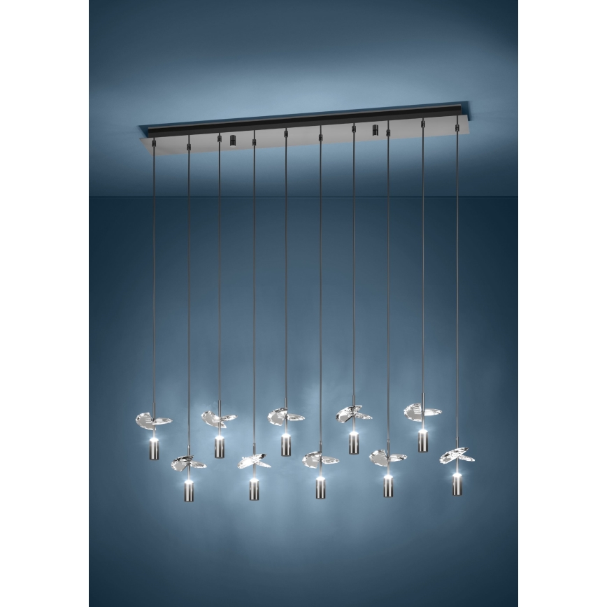 Eglo - LED полилей на кабел 10xLED/2,6W/230V 2200/3000/4000K лъскав хром