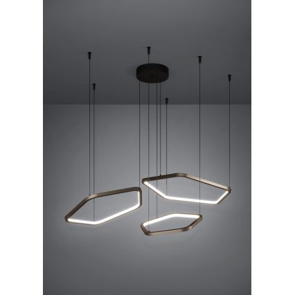 Eglo - LED димируем полилей на кабел LED/50W/230V 2200-6500K месинг + дистанционно управление