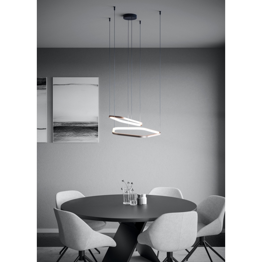Eglo - LED Димируем полилей на кабел LED/30W/230V 2200-6500K месинг + дистанционно управление