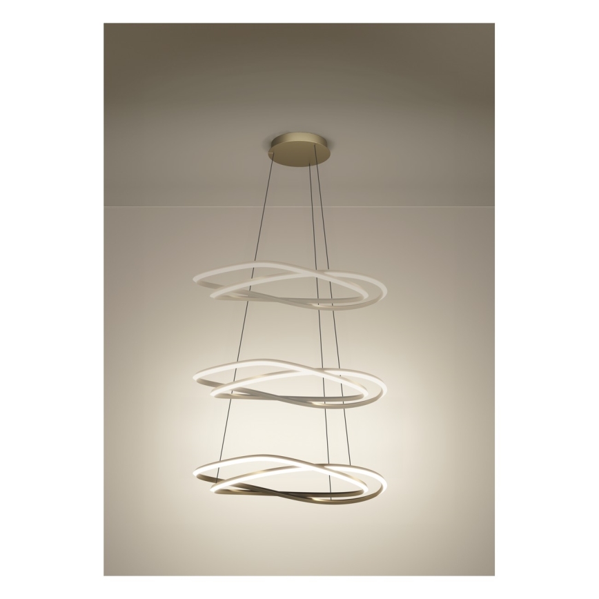 Eglo - LED полилей на кабел с регулиране на яркостта LED/60W/230V 2200-6500K златист + дистанционно управление