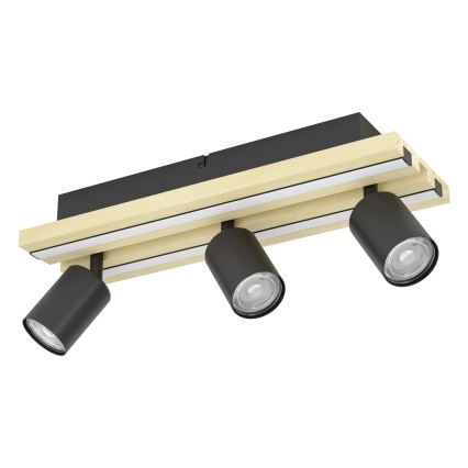 Eglo - LED точково осветително тяло 3xLED/2,2W/230V + 2xLED/1,2W + 2xLED/2W бежово/черно