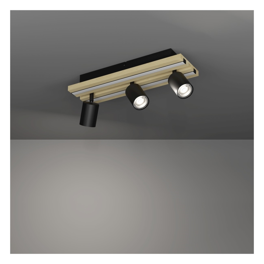 Eglo - LED точково осветително тяло 3xLED/2,2W/230V + 2xLED/1,2W + 2xLED/2W бежово/черно