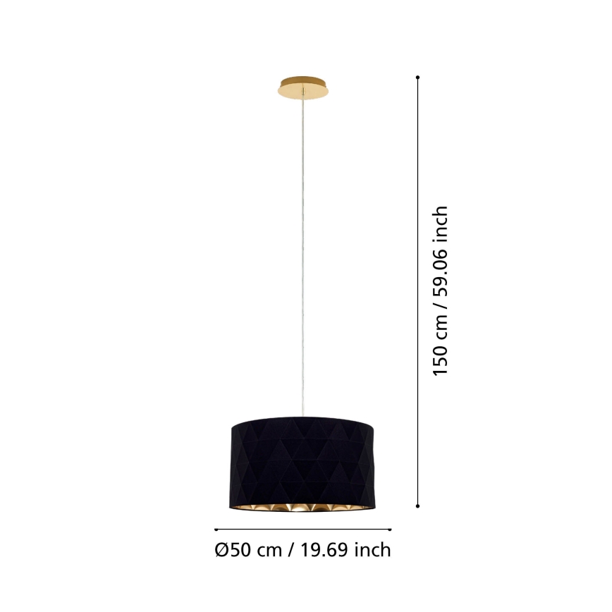Eglo 39224 - Полилей на кабел DOLORITA 3xE27/60W/230V