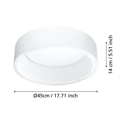Eglo - LED Димируем плафон 1 LED/25,5W/230V