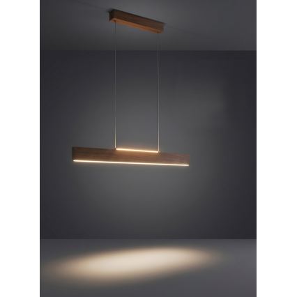 Eglo - LED полилей на кабел LED/17W/230V + LED/4,2W орех