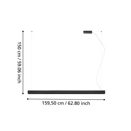 Eglo - LED Димируем висящ полилей LED/30,5W/230V + LED/15,5W