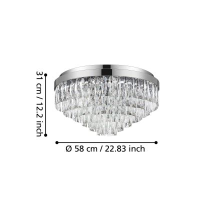 Eglo - Лампа  11xE14/40W/230V лъскав хром