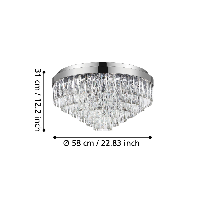 Eglo - Лампа  11xE14/40W/230V лъскав хром