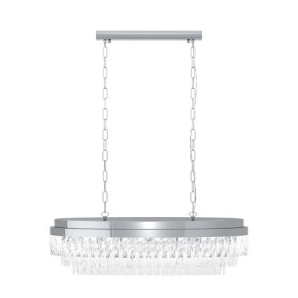 Eglo - Висящ полилей 10xE14/40W/230V лъскав хром