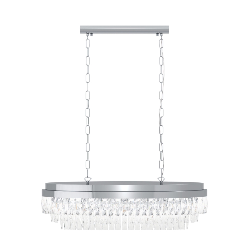 Eglo - Висящ полилей 10xE14/40W/230V лъскав хром
