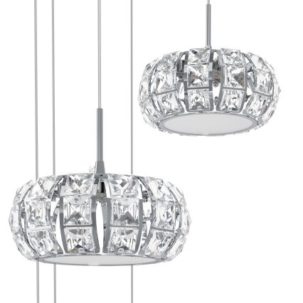 Eglo - LED Кристален димируем висящ полилей 17xLED/4,5W/230V