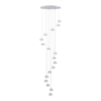 Eglo - LED Кристален димируем висящ полилей 17xLED/4,5W/230V