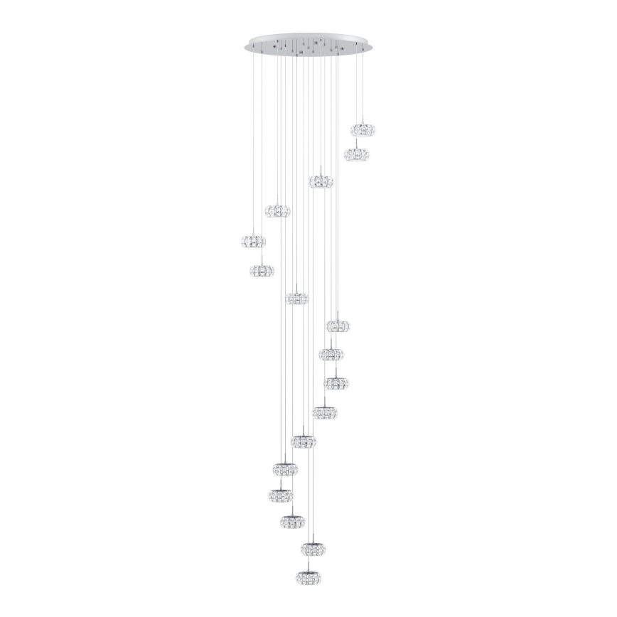 Eglo - LED Кристален димируем висящ полилей 17xLED/4,5W/230V