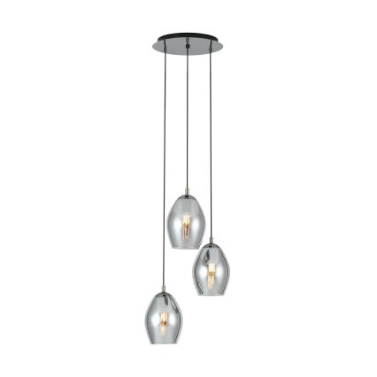 Eglo - Пендел 3xE27/60W/230V опушен