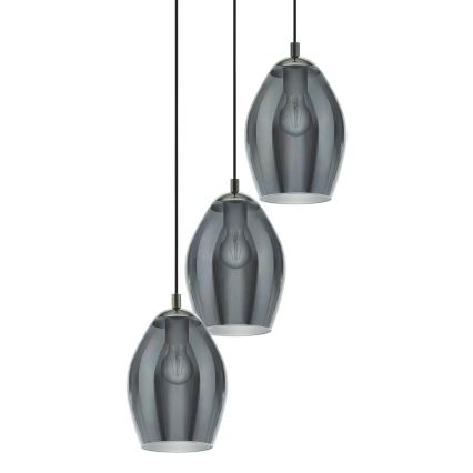 Eglo - Пендел 3xE27/60W/230V опушен