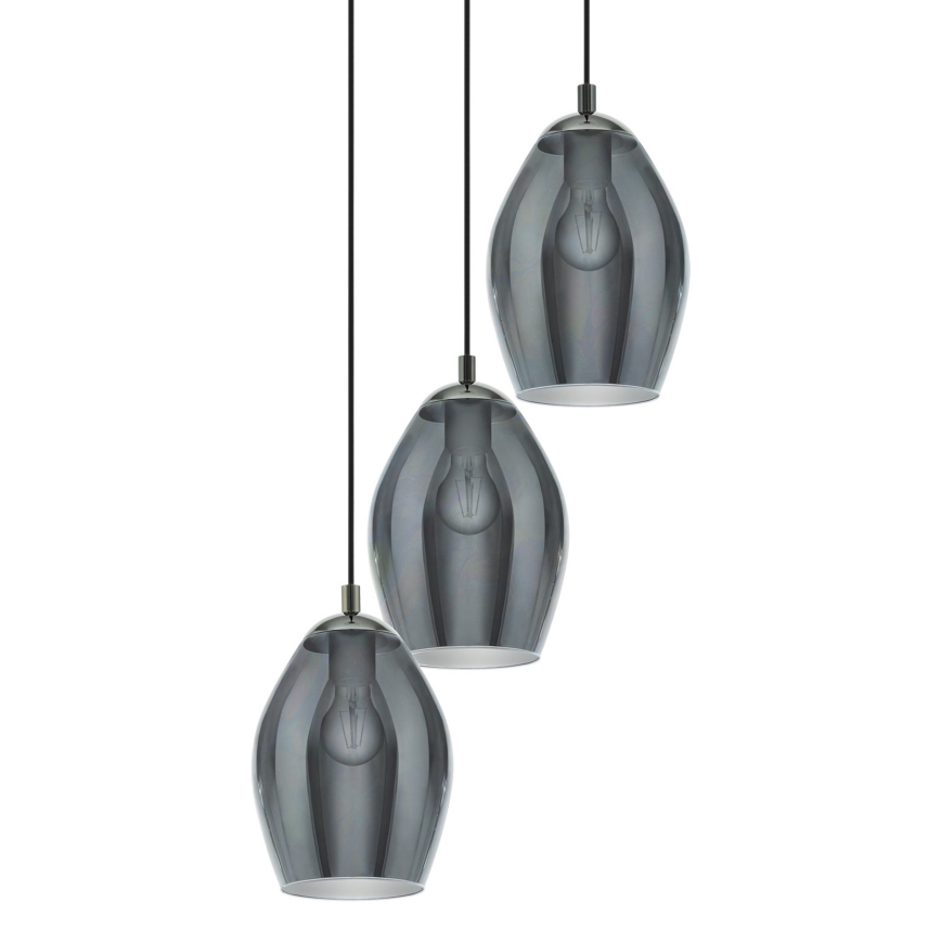Eglo - Пендел 3xE27/60W/230V опушен