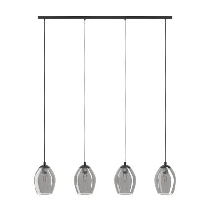 Eglo - Пендел 4xE27/60W/230V опушен