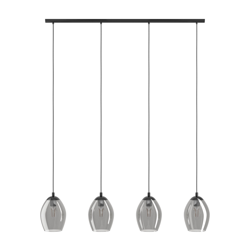 Eglo - Пендел 4xE27/60W/230V опушен